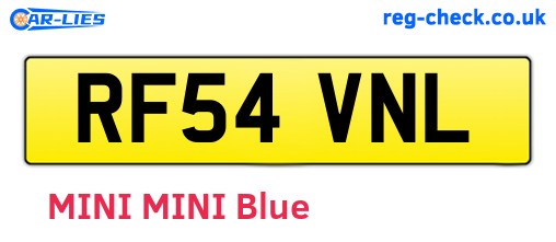RF54VNL are the vehicle registration plates.