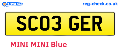 SC03GER are the vehicle registration plates.
