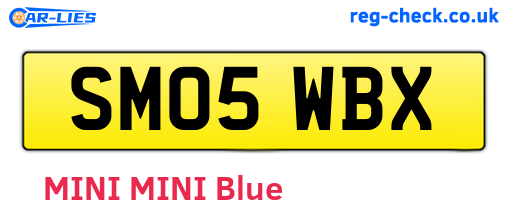 SM05WBX are the vehicle registration plates.