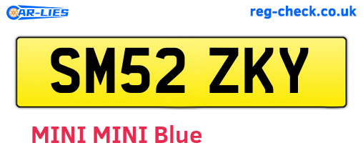 SM52ZKY are the vehicle registration plates.