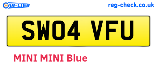 SW04VFU are the vehicle registration plates.