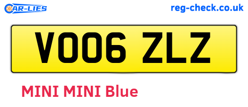 VO06ZLZ are the vehicle registration plates.