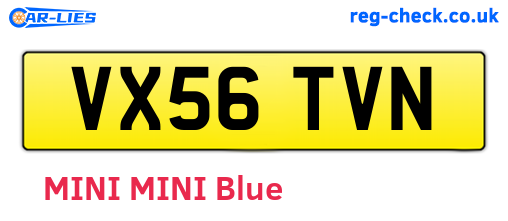 VX56TVN are the vehicle registration plates.