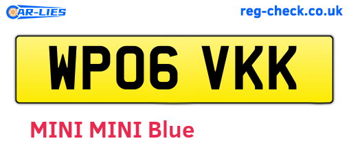 WP06VKK are the vehicle registration plates.