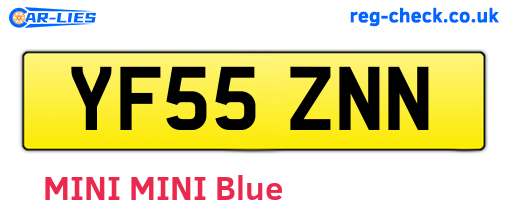 YF55ZNN are the vehicle registration plates.