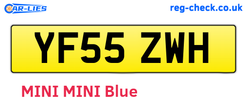 YF55ZWH are the vehicle registration plates.