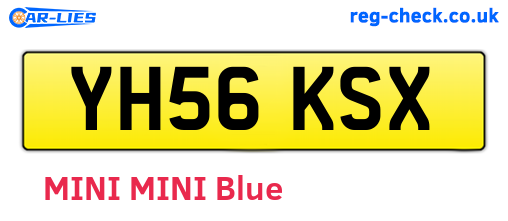 YH56KSX are the vehicle registration plates.