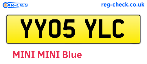 YY05YLC are the vehicle registration plates.