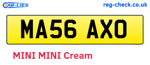 MA56AXO are the vehicle registration plates.