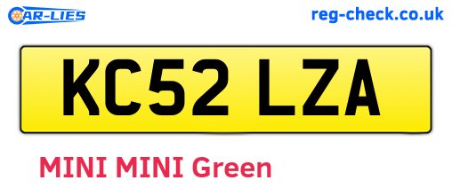 KC52LZA are the vehicle registration plates.