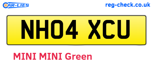 NH04XCU are the vehicle registration plates.