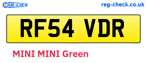 RF54VDR are the vehicle registration plates.