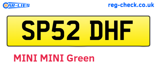 SP52DHF are the vehicle registration plates.