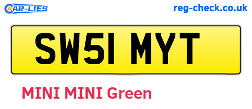 SW51MYT are the vehicle registration plates.