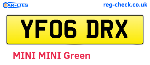 YF06DRX are the vehicle registration plates.