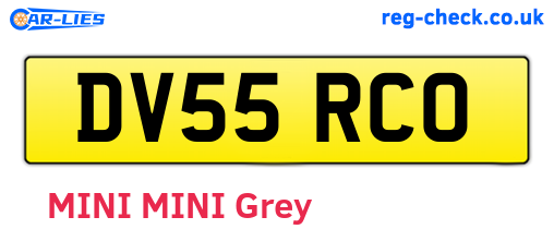 DV55RCO are the vehicle registration plates.