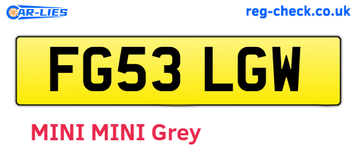 FG53LGW are the vehicle registration plates.