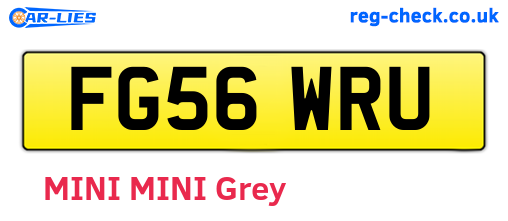 FG56WRU are the vehicle registration plates.