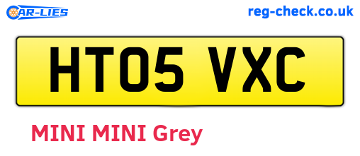 HT05VXC are the vehicle registration plates.