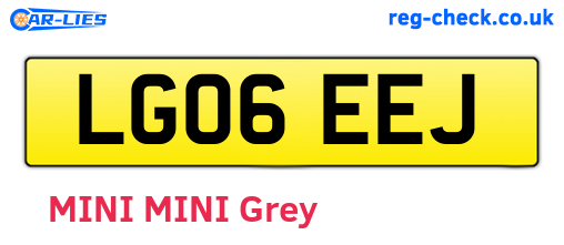 LG06EEJ are the vehicle registration plates.