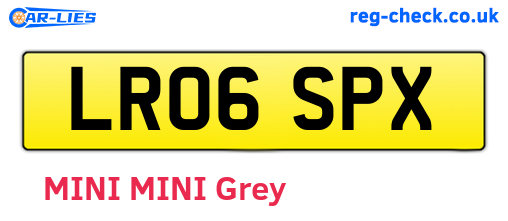 LR06SPX are the vehicle registration plates.