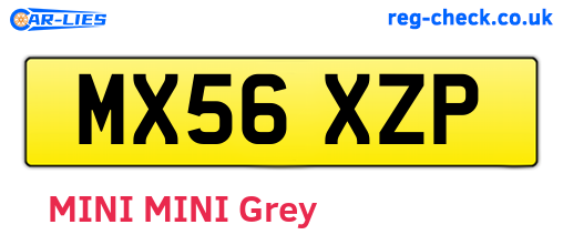 MX56XZP are the vehicle registration plates.