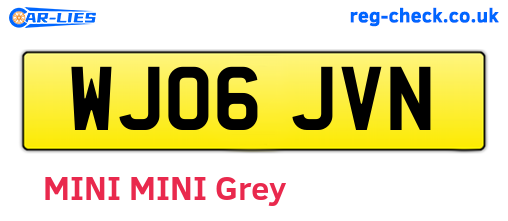 WJ06JVN are the vehicle registration plates.