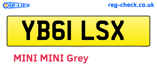 YB61LSX are the vehicle registration plates.