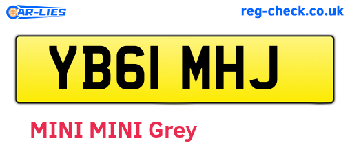 YB61MHJ are the vehicle registration plates.