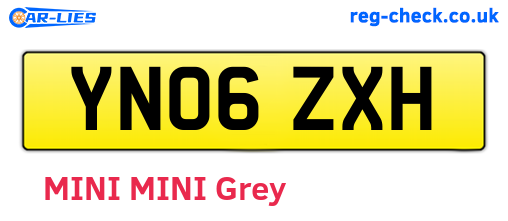 YN06ZXH are the vehicle registration plates.