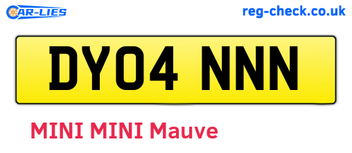 DY04NNN are the vehicle registration plates.