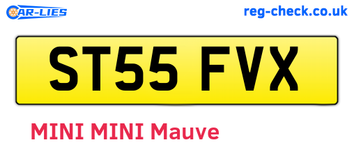 ST55FVX are the vehicle registration plates.