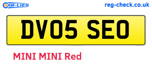DV05SEO are the vehicle registration plates.