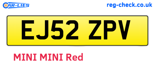 EJ52ZPV are the vehicle registration plates.