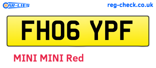 FH06YPF are the vehicle registration plates.