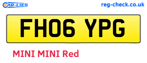 FH06YPG are the vehicle registration plates.