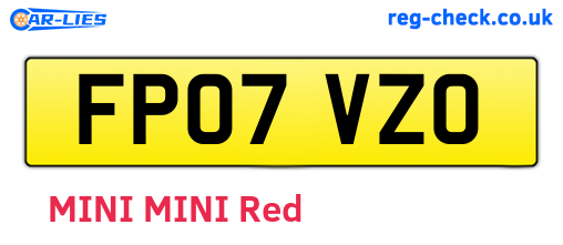 FP07VZO are the vehicle registration plates.