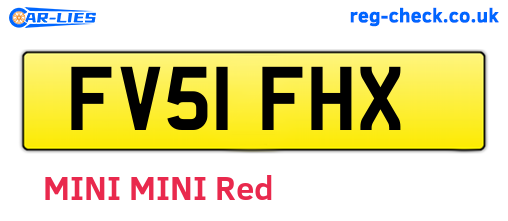 FV51FHX are the vehicle registration plates.