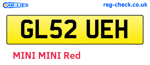 GL52UEH are the vehicle registration plates.