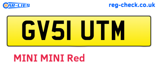 GV51UTM are the vehicle registration plates.