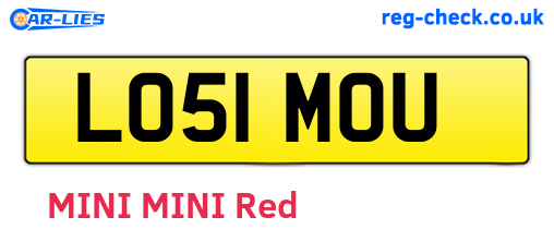 LO51MOU are the vehicle registration plates.