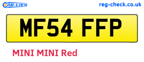 MF54FFP are the vehicle registration plates.