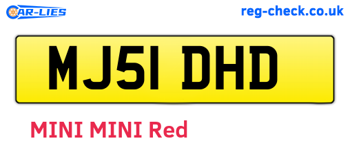 MJ51DHD are the vehicle registration plates.