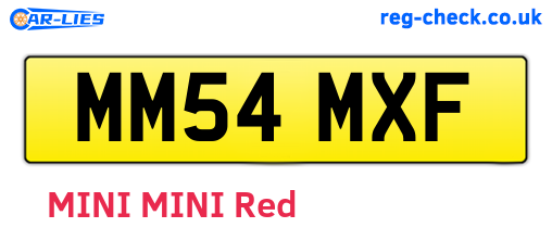 MM54MXF are the vehicle registration plates.