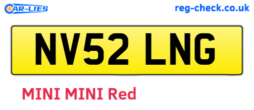 NV52LNG are the vehicle registration plates.