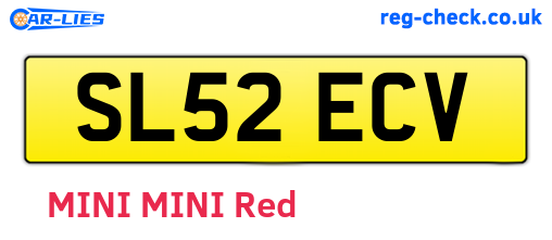 SL52ECV are the vehicle registration plates.