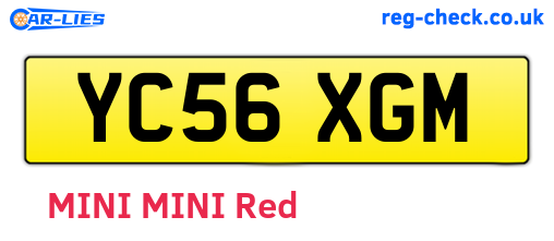 YC56XGM are the vehicle registration plates.