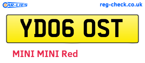 YD06OST are the vehicle registration plates.