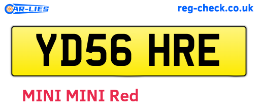 YD56HRE are the vehicle registration plates.