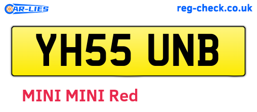 YH55UNB are the vehicle registration plates.